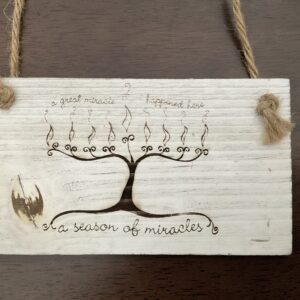 Hanukkah Plaque White